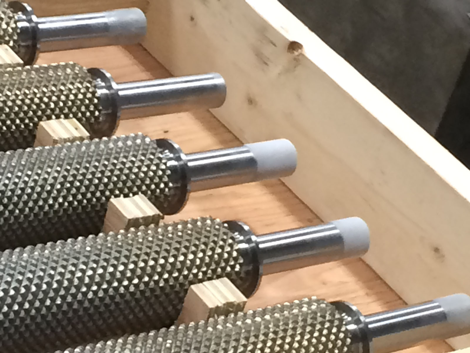 Knurled Rolls close-up in a crate